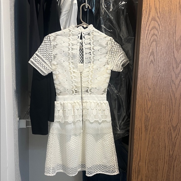 Self-Portrait Cream Lace Mini Dress - Picture 2 of 6